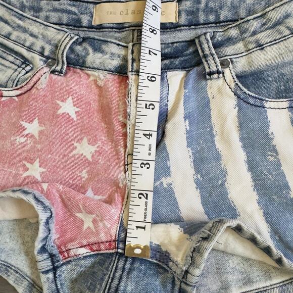 2000s lowrise american flag denim mini shorts - Picture 6 of 8